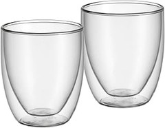 ¿Cuál es la capacidad estándar de los vasos de doble pared?