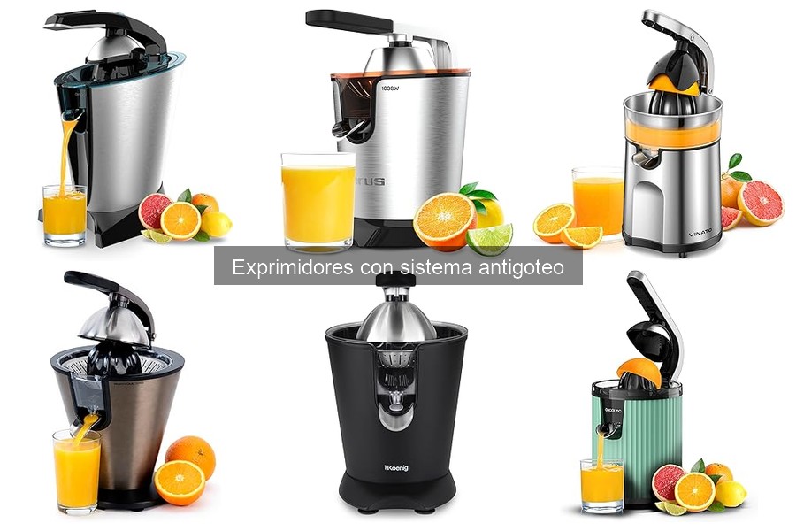 Alternativas a exprimidores con sistema antigoteo