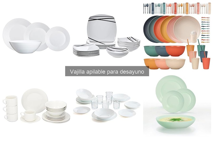 Alternativas a la vajilla apilable para desayuno