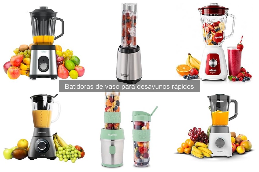 Alternativas a las batidoras de vaso para desayunos rápidos