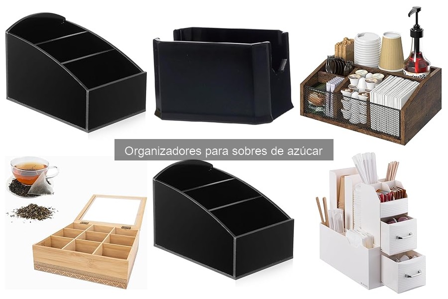 Alternativas creativas a organizadores para sobres de azúcar