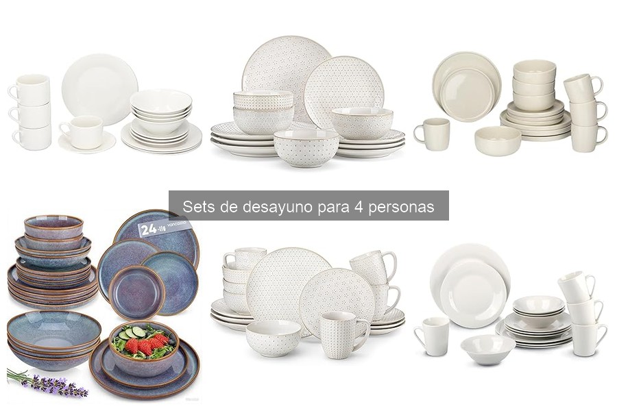Beneficios de usar un set de desayuno para 4 personas