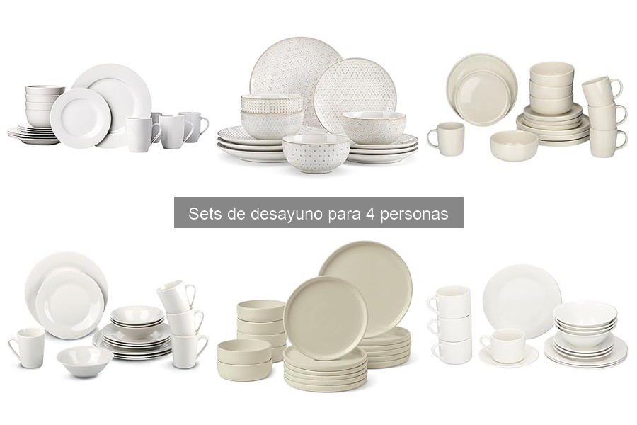 Cómo cuidar y mantener un set de desayuno para 4 personas