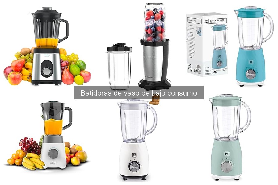 Comparativa de batidoras de vaso de bajo consumo