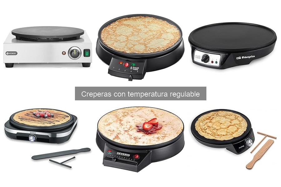 Comparativa de Creperas con y Sin Temperatura Regulable