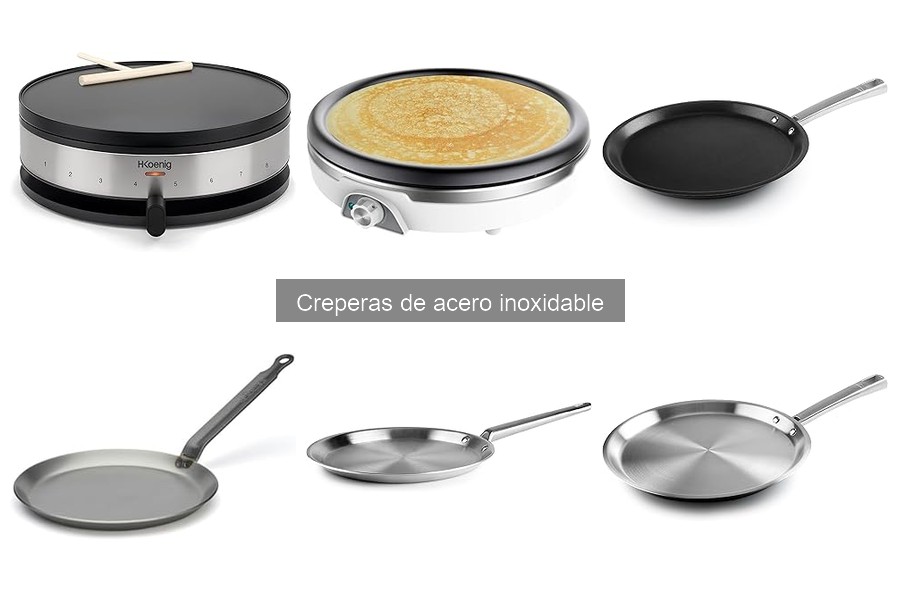 Comparativa de creperas de acero inoxidable vs otros materiales