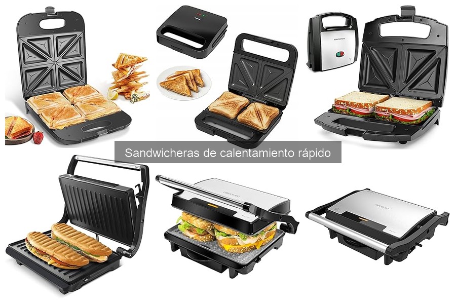 Comparativa de las Mejores Sandwicheras de Calentamiento Rápido
