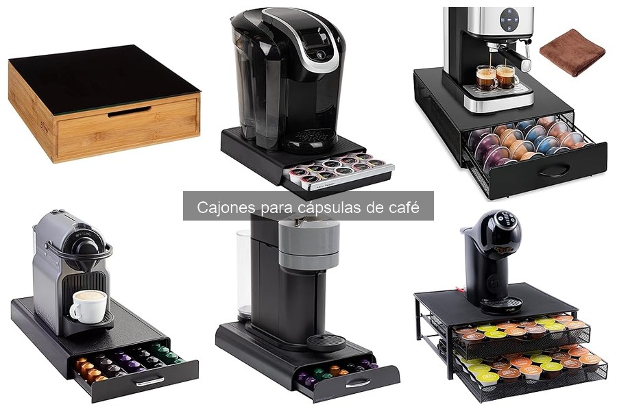 Comparativa de materiales en cajones para cápsulas de café