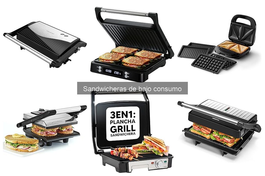 Comparativa de precios de sandwicheras de bajo consumo