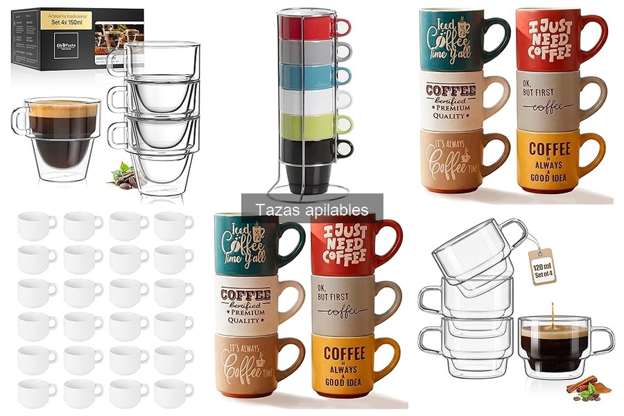 Comparativa de precios de tazas apilables en Amazon
