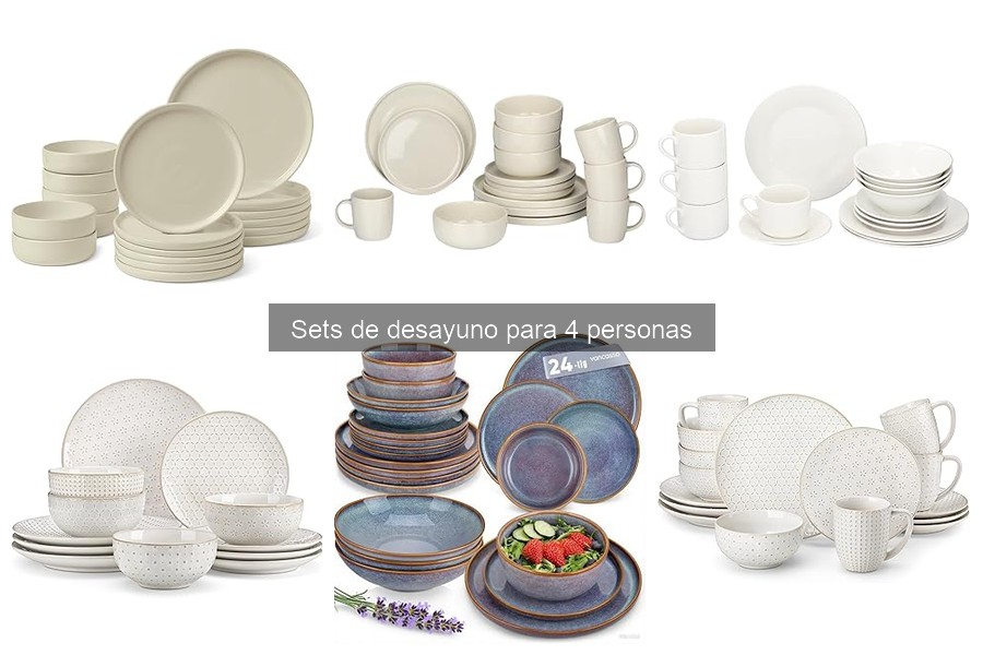 Comparativa de Sets de Desayuno para 4 Personas