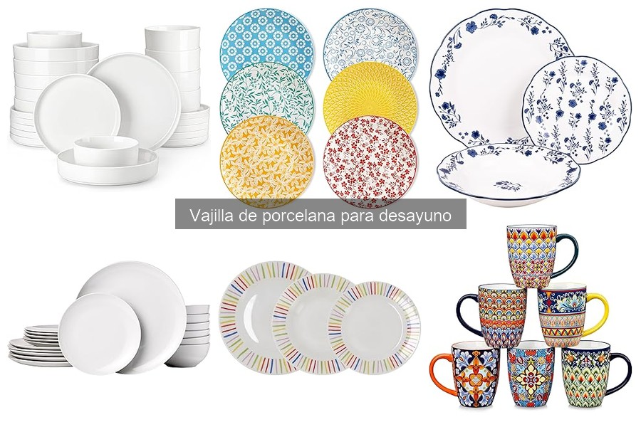 Comparativa de Vajilla de Porcelana y Otros Tipos para Desayuno