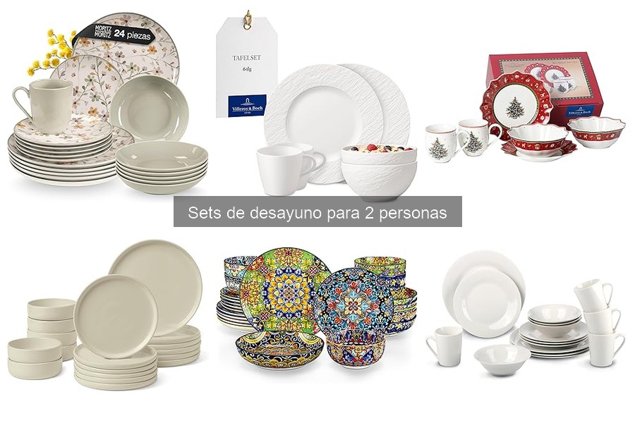 Consejos para el cuidado de sets de desayuno para dos personas