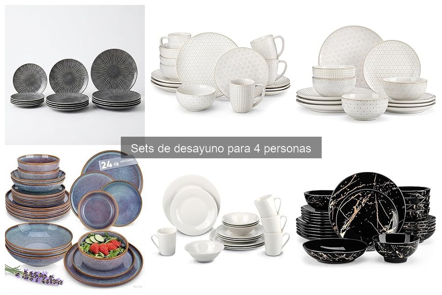 ¿Cuánto cuesta un set de desayuno para 4 personas?