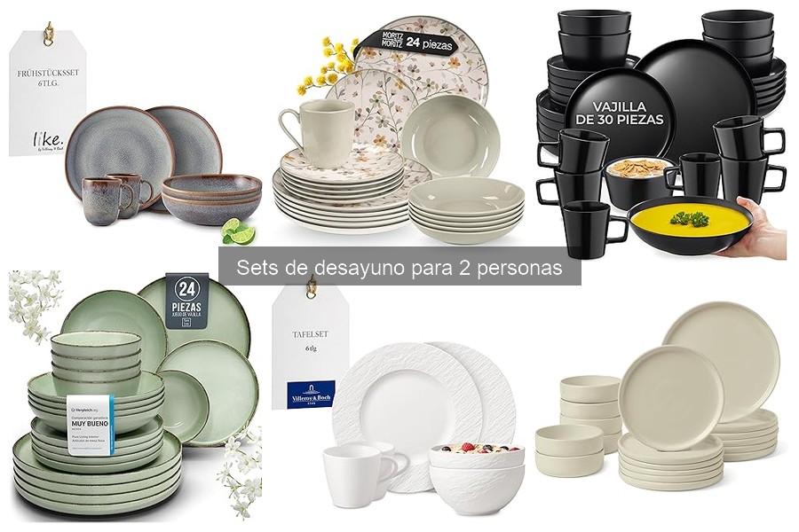 Dónde comprar sets de desayuno para 2 personas: Guía y precios