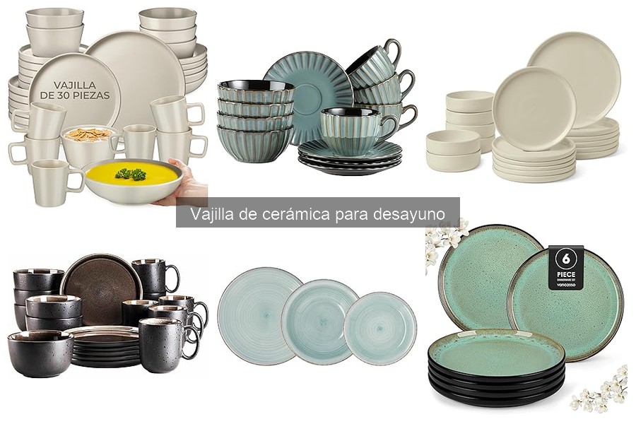Estilos y Diseños de Vajilla de Cerámica para Desayuno