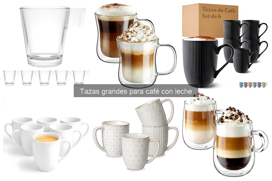 Estilos y diseños populares de tazas grandes para café con leche