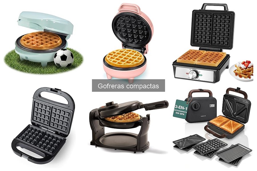 Gofreras compactas ideales para espacios reducidos