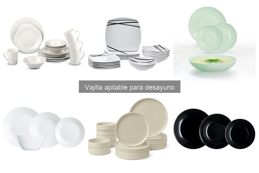 Guía de compra de vajilla apilable para desayuno