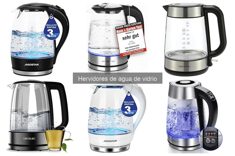 Hervidores de agua de vidrio con control de temperatura
