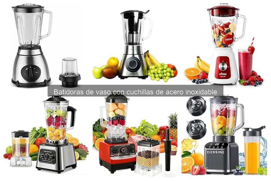 Mantenimiento de batidoras de vaso con cuchillas de acero inoxidable
