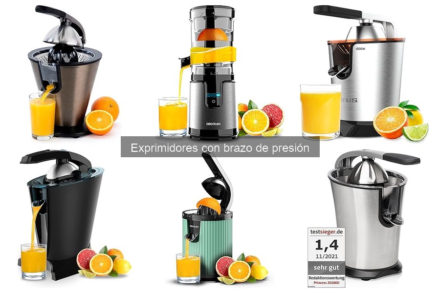 Mantenimiento y limpieza del exprimidor con brazo de presión