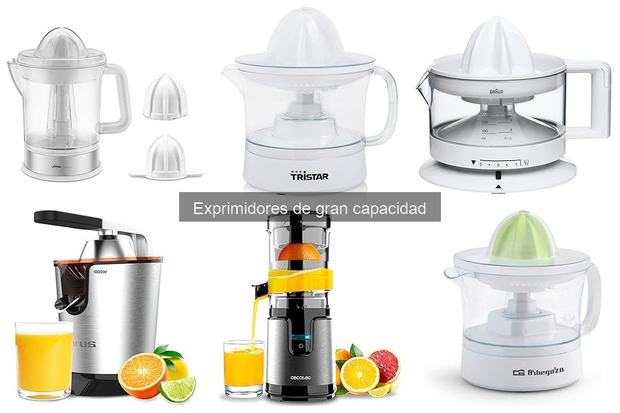 Mejores exprimidores de gran capacidad para familias numerosas