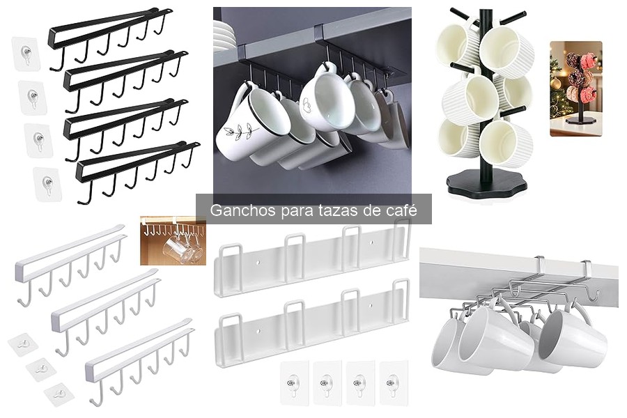 Mejores ganchos para tazas de café en cocinas pequeñas