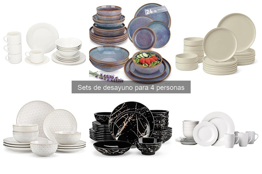 Mejores lugares para comprar sets de desayuno para 4 personas