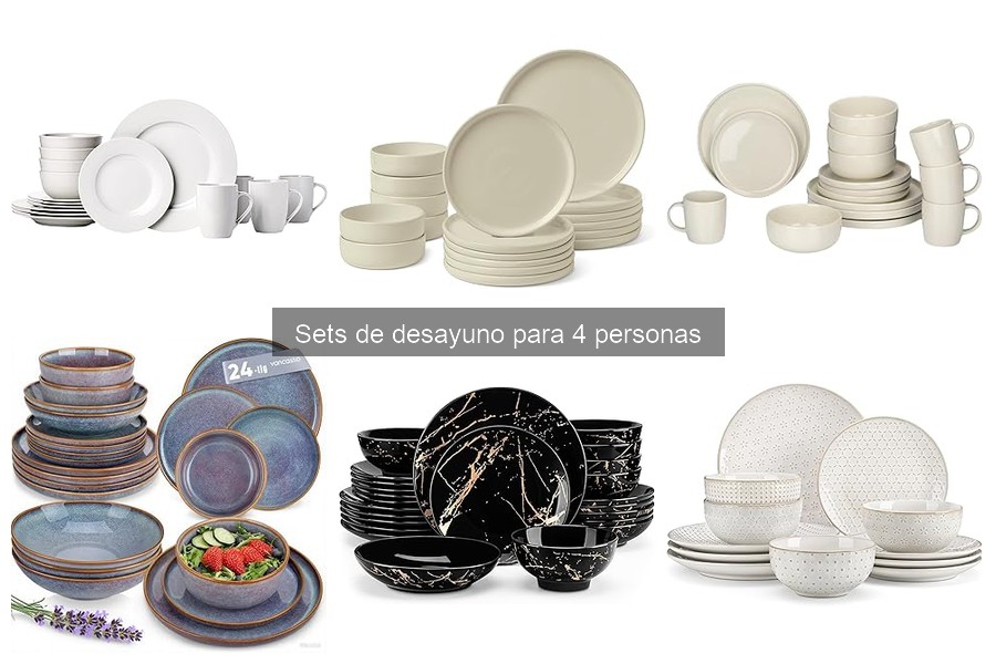 Mejores sets de desayuno para 4 personas en 2023