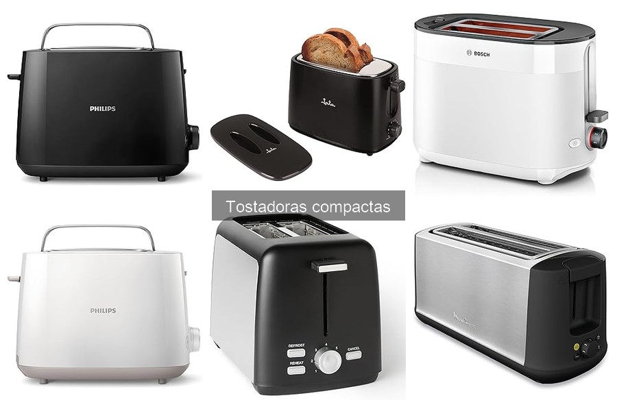 Mejores tostadoras compactas para hogares pequeños