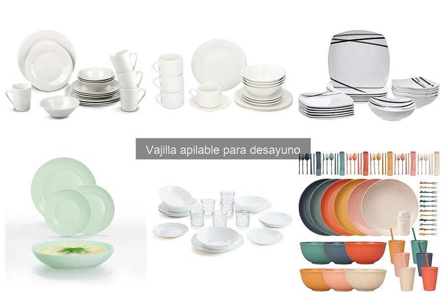 Mejores vajillas apilables para desayunos en espacios pequeños
