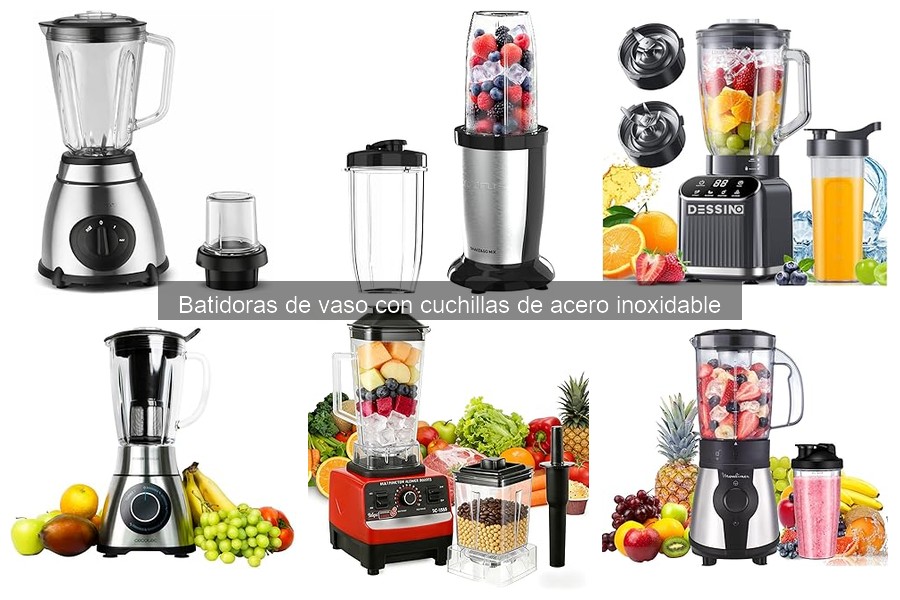 Ofertas imperdibles en batidoras de vaso con cuchillas de acero inoxidable