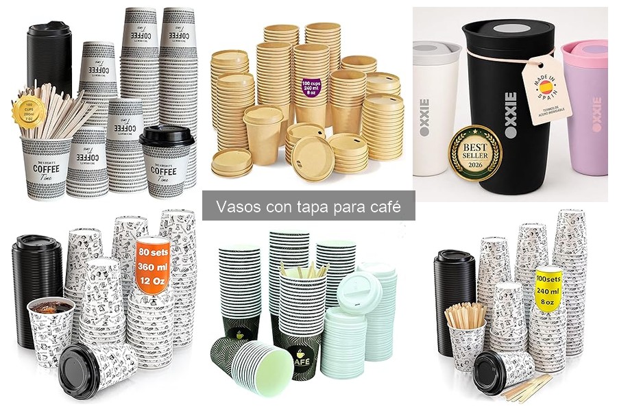 Opiniones de usuarios sobre vasos con tapa para café
