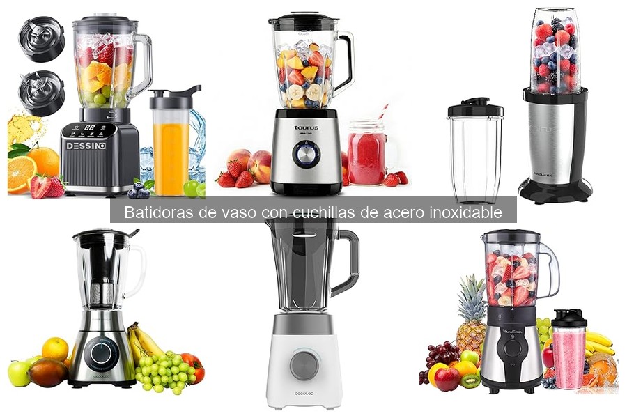 Precio medio de batidoras de vaso con cuchillas de acero inoxidable
