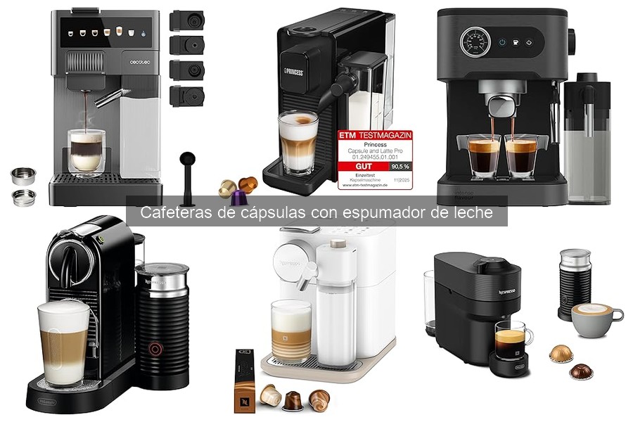 ¿Qué es una cafetera de cápsulas con espumador de leche?