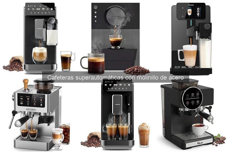 ¿Qué son las cafeteras superautomáticas con molinillo de acero?