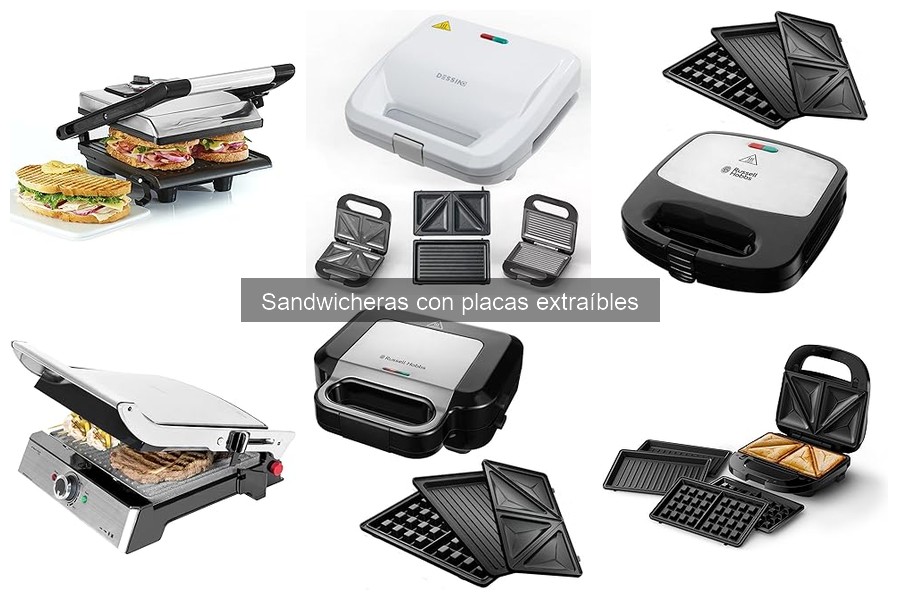 ¿Qué son las sandwicheras con placas extraíbles?