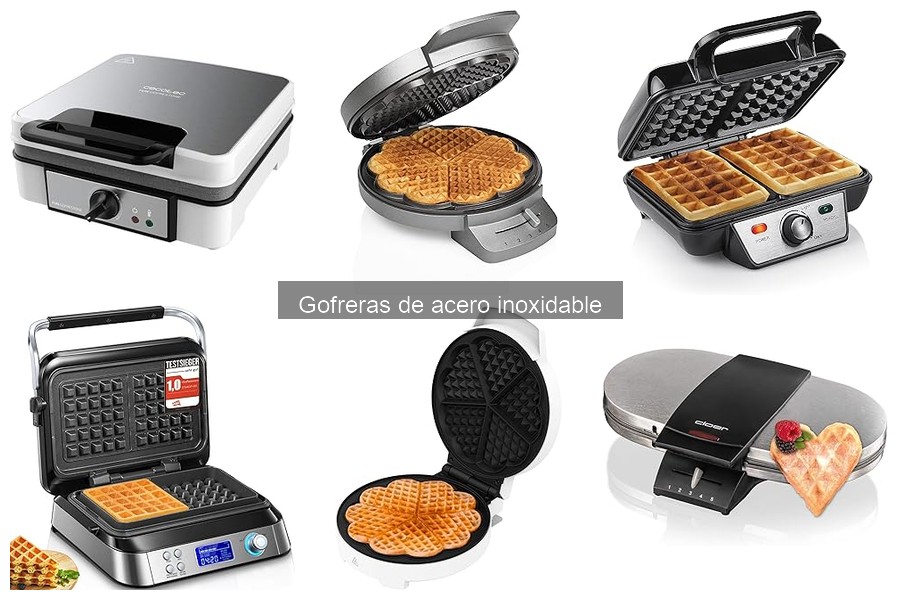 Recetas saludables para gofres en gofreras de acero inoxidable