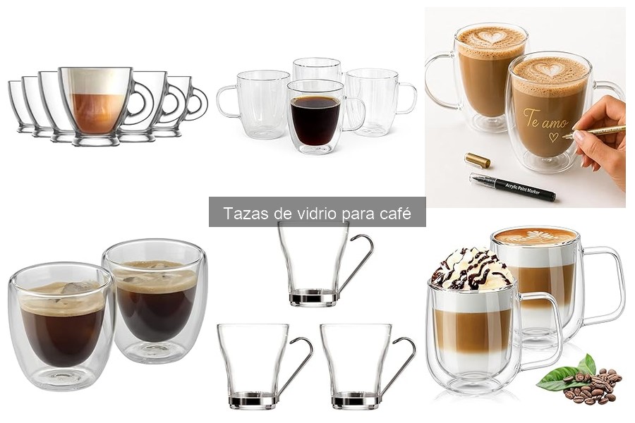 Tazas de vidrio para café con diseños únicos y artísticos