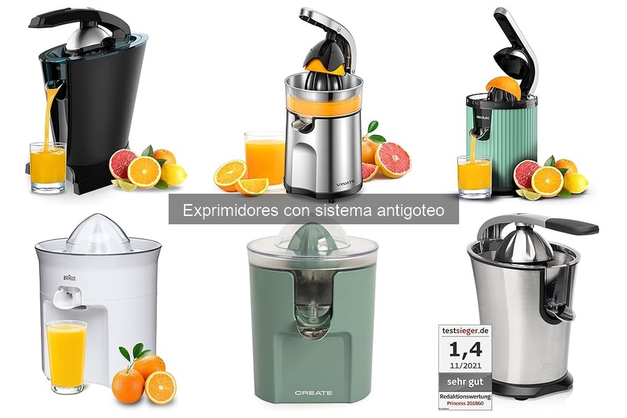Tipos de exprimidores con sistema antigoteo: guía completa
