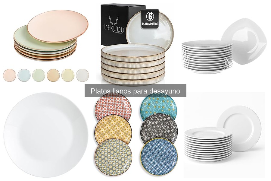 Uso y Mantenimiento de Platos Llanos para Desayuno