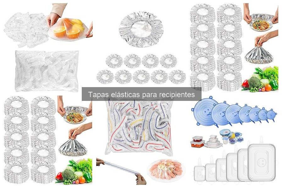Usos innovadores de tapas elásticas para recipientes en cocina